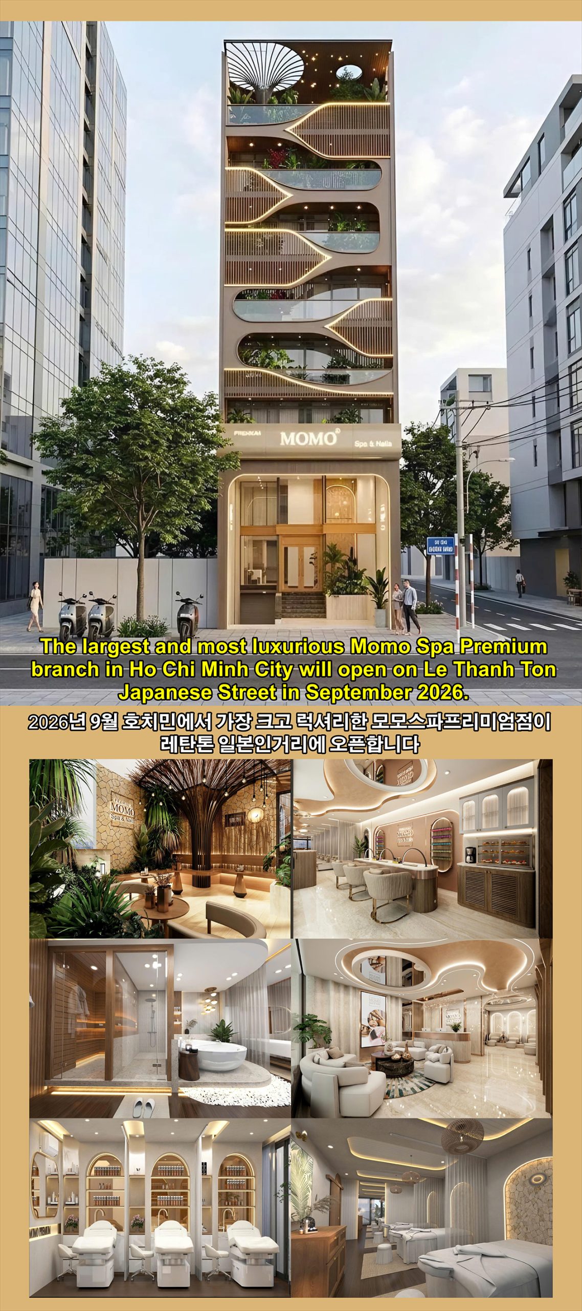 MOMO SPA Premium branch opening in Le Thanh Ton, Ho Chi Minh City in September 2026